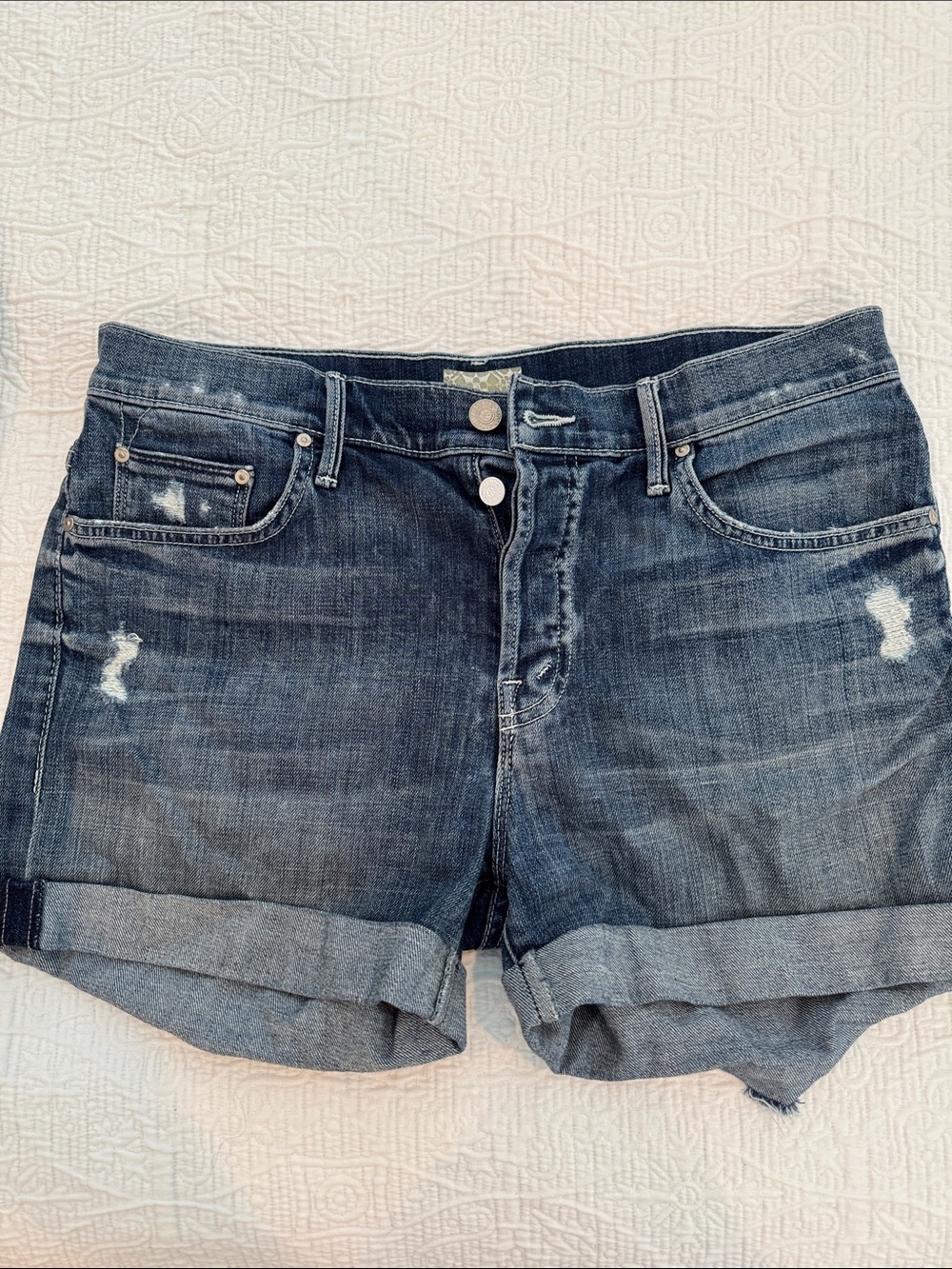 MOTHER Denim Denim Roll-Cuff Women’s Shorts